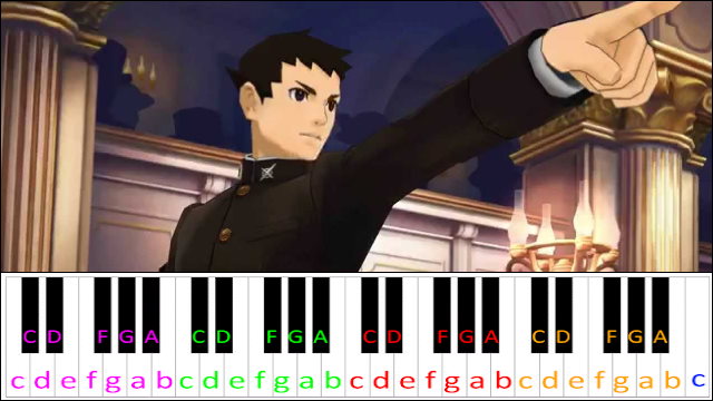 Naruhodou Ryuunosuke ~ Objection! 2015 (The Great Ace Attorney) Piano / Keyboard Easy Letter Notes for Beginners