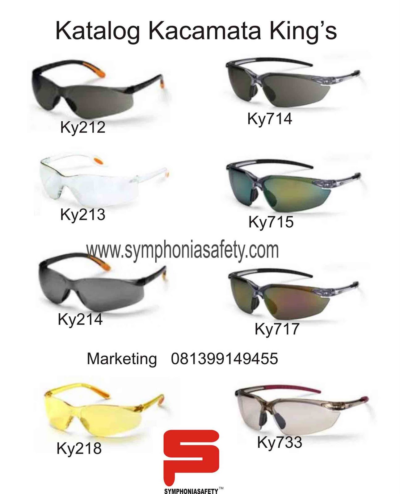  Kacamata  King s  Katalog Symphonia Safety  Seragam dan 