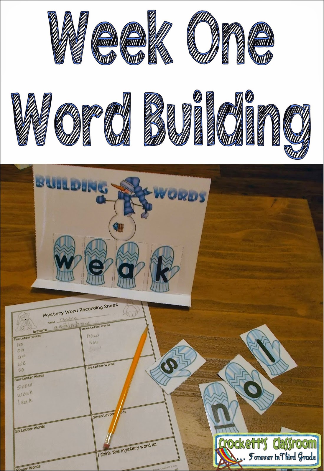 Word building,this is just one of the four activities you can do with very little prep to get ready for your literacy centers.
