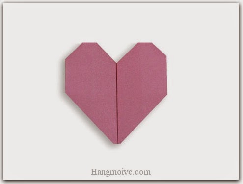 Cách gấp, xếp trái tim bằng giấy origami - Video hướng dẫn xếp hình trái tim quà tặng - How to fold a Heart