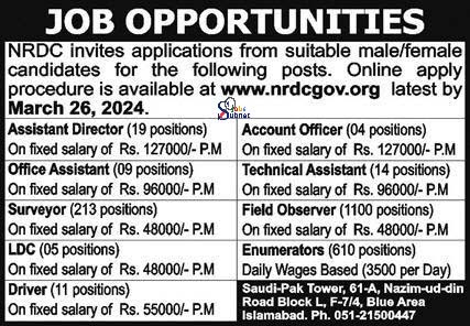 National Research And Development Council Government Jobs 2024