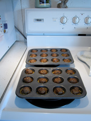 oven baked lamb meatballs in mini-muffin tins