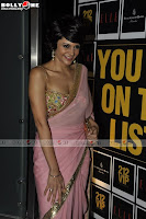 Hot Mandira Bedi in Pink Saree at the launch of 212 VIP perfume