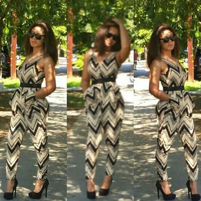 Check Out Nadia Buari rocking a Lovely Jumpsuit 