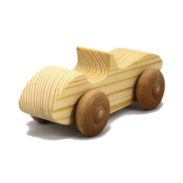 Handmade Wooden Toy Car Convertible Sports Coupe Snazzy Ripsnorter