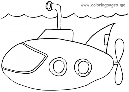 Submarine Coloring Pages 5