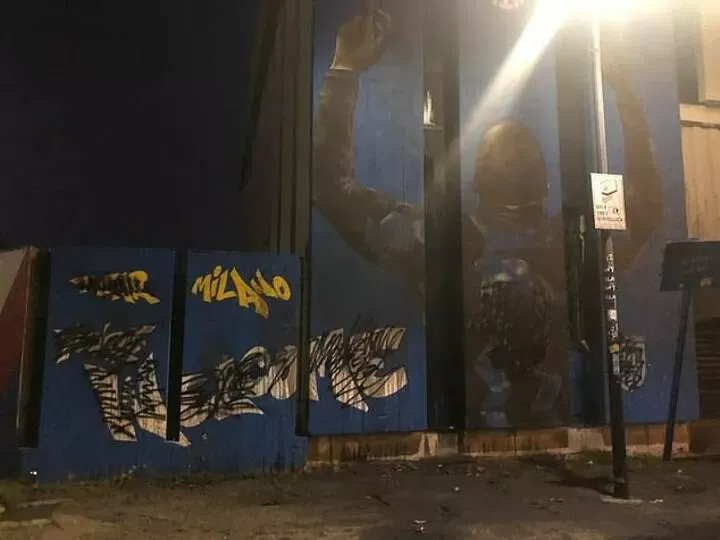 Inter fans DEFACE Lukaku mural outside San Siro ahead of his £98m Chelsea move