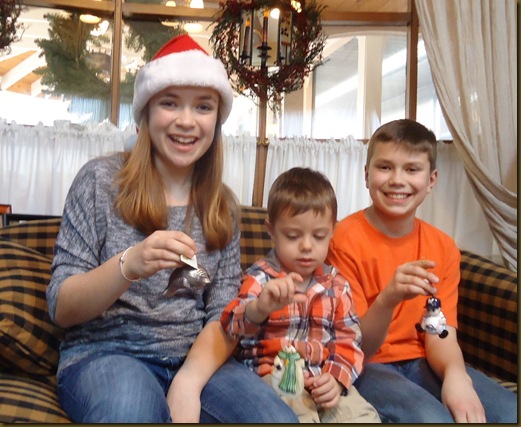Kids with ornaments 1