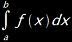 int{a, b, f(x)}