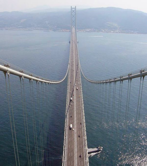 Akashi-Kaikyo Bridge, Japan – 1,991 m