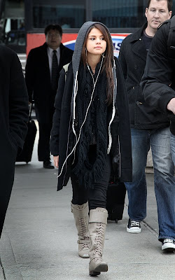 Selena Gomez arriving into JFK Airport in New York City