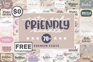 Cute and Friendly Fonts Bundle