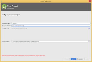 Creating New Project In Android Studio