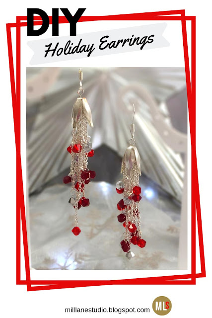 Dangling chains of red crystals
