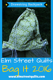 Elm Street Quilts Bag It Drawstring backpack tutorial
