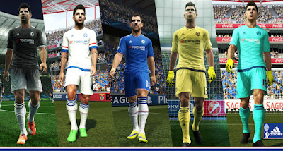 PES 2013 Chelsea Official 2015-16 Kits By Abdallah El Ghamry