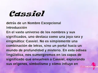 significado del nombre Cassiel