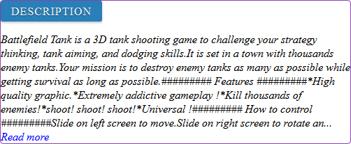 Battlefield Tank game review