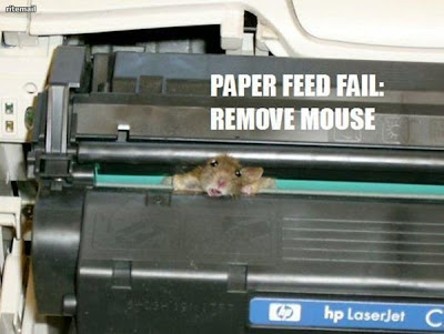 Mouse inside printer