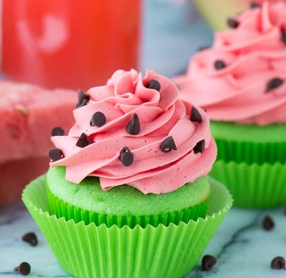 Watermelon Cupcakes #desserts #cakes