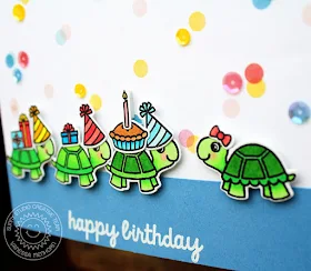 Sunny Studio Stamps: Turtley Awesome Happy Turtle Birthday Card by Vanessa Menhorn