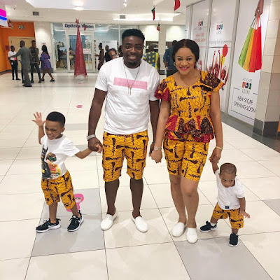 Actress Uchenna Nnanna,her husband and kids in adorable family photos