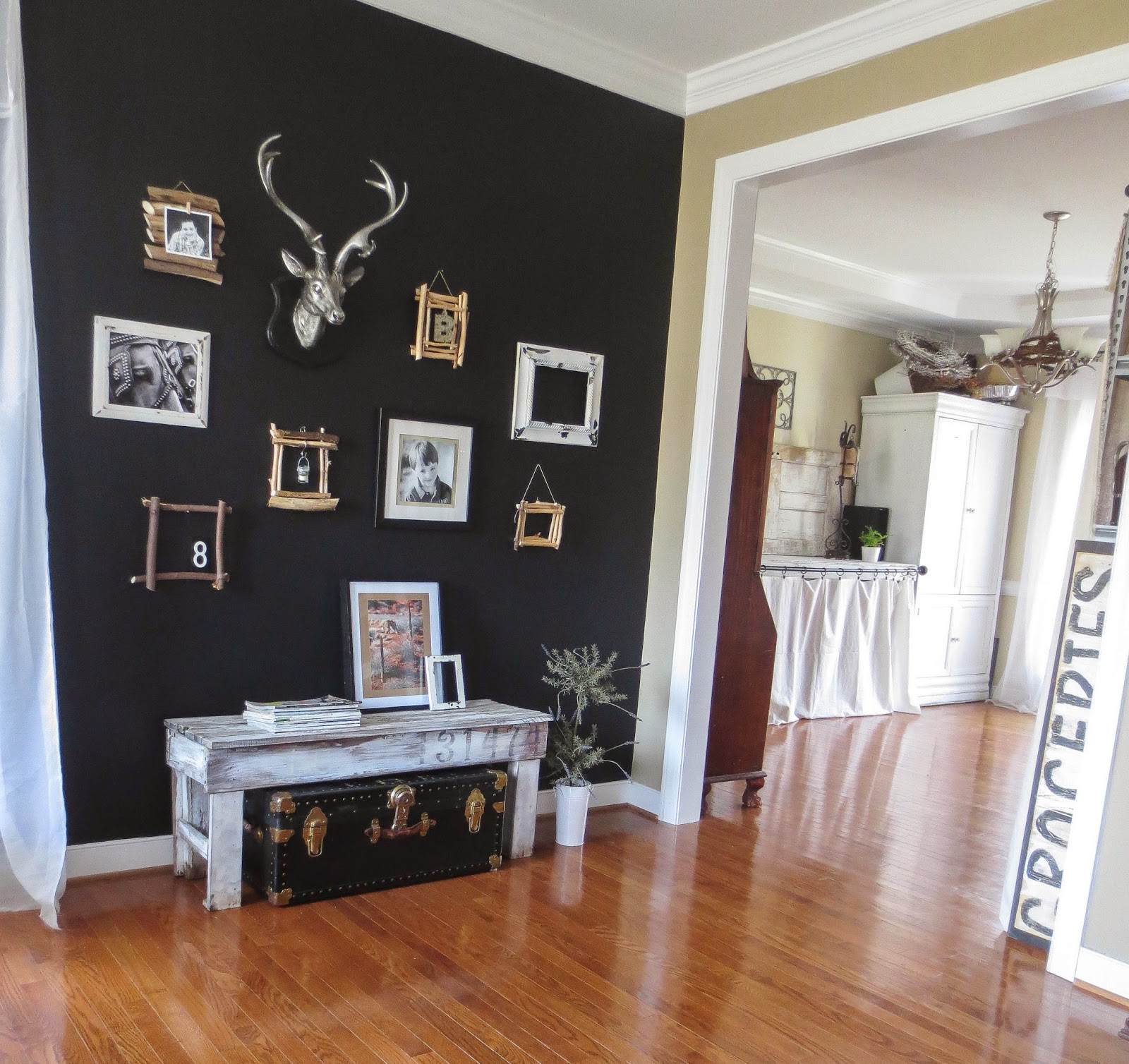 Down to Earth Style: Paint A Black Accent Wall