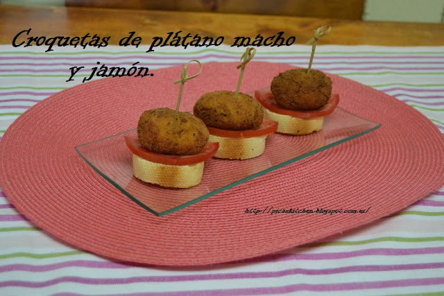 CROQUETAS DE PLÁTANO MACHO Y JAMÓN