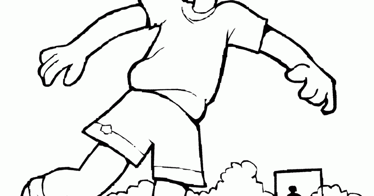 Mewarnai Gambar Anak Bermain Sepak Bola 1