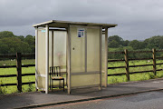 I often see an elderly couple standing in this bus stop when I pass on . (bus stops )