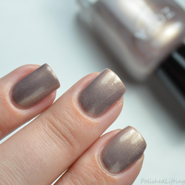 tan metallic nail polish