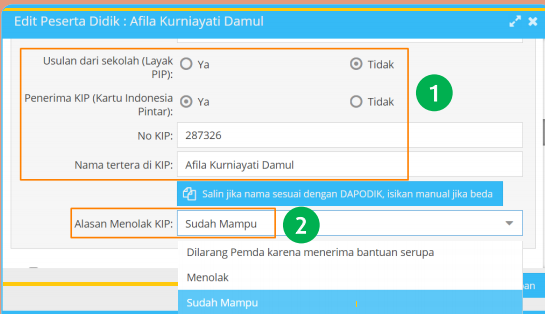 gambar cara input data KIP dapodik