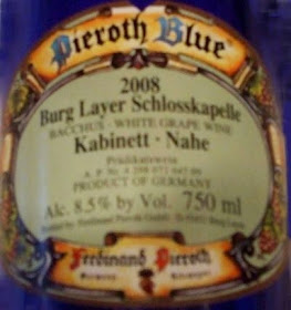 Pieroth Blue 2008 Burg Layer Schlosskapelle Kabinett label