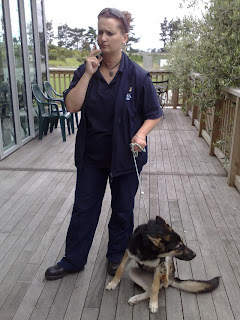 Polly with Max, Canine Team Leader