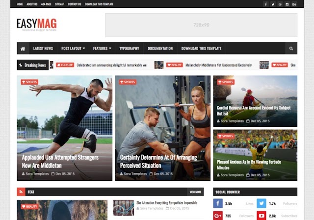 Easy Mag Blogger Template