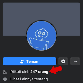 Menampilkan Jumlah Pengikut di Profil Facebook Lite