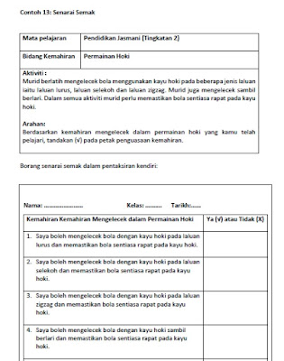 15 Contoh Instrumen Pentaksiran Bilik Darjah (PBD)