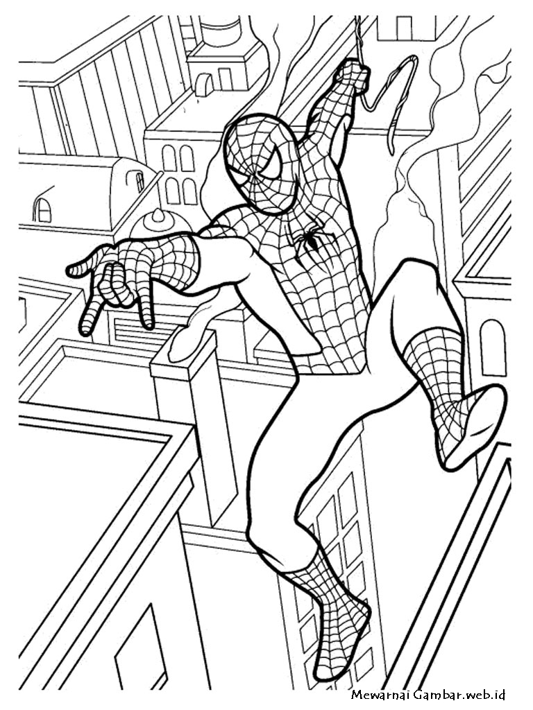 Mewarnai Gambar Spiderman  Mewarnai Gambar