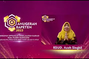 RSUD Aceh Singkil Raih Penghargaan Keselamatan Radiasi Pasien Dari BAPATEN