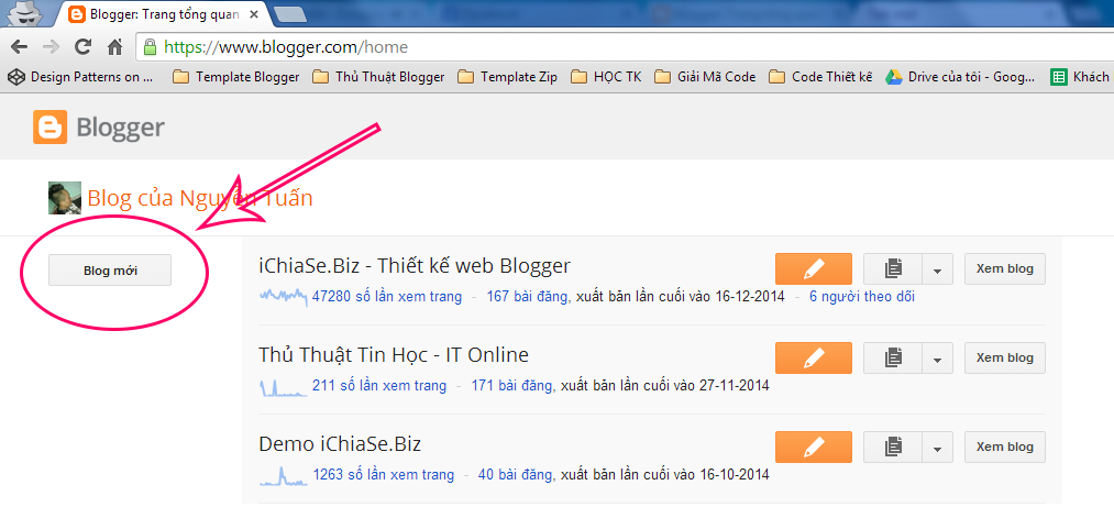 Ảnh minh họa đăng ký blogspot