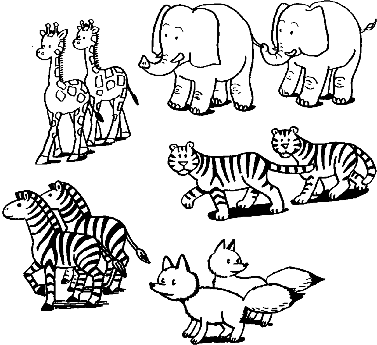 animals coloring pages