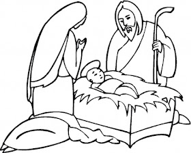 Baby Jesus Coloring Picture