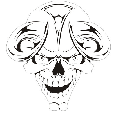 AIRBRUSH STENCIL SKULL