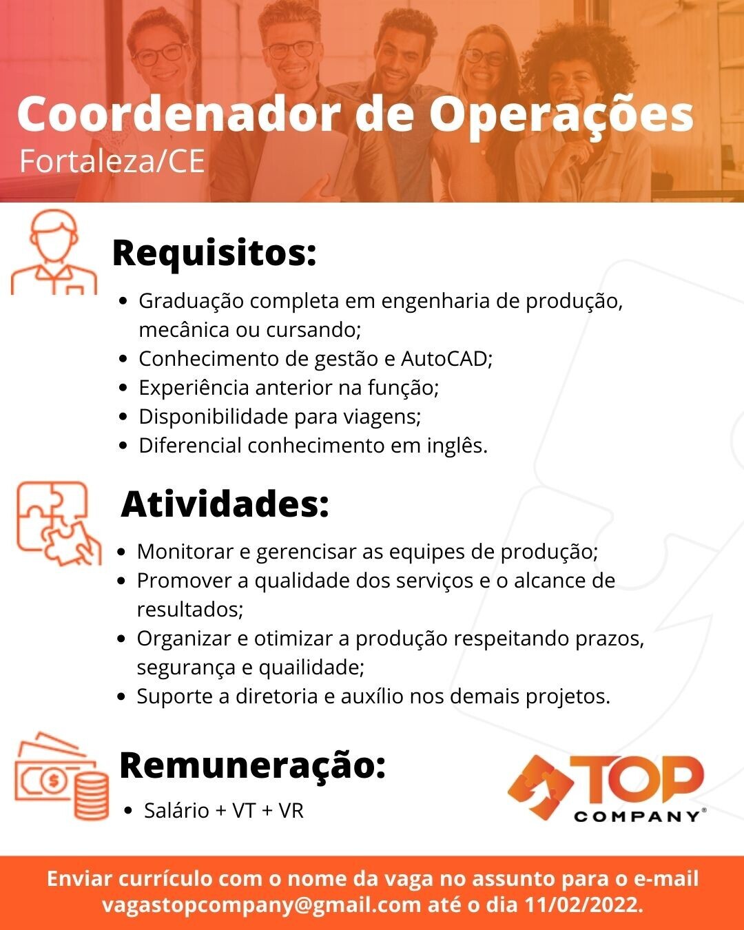 COORDENADOR(A) DE OPERAÇÕES