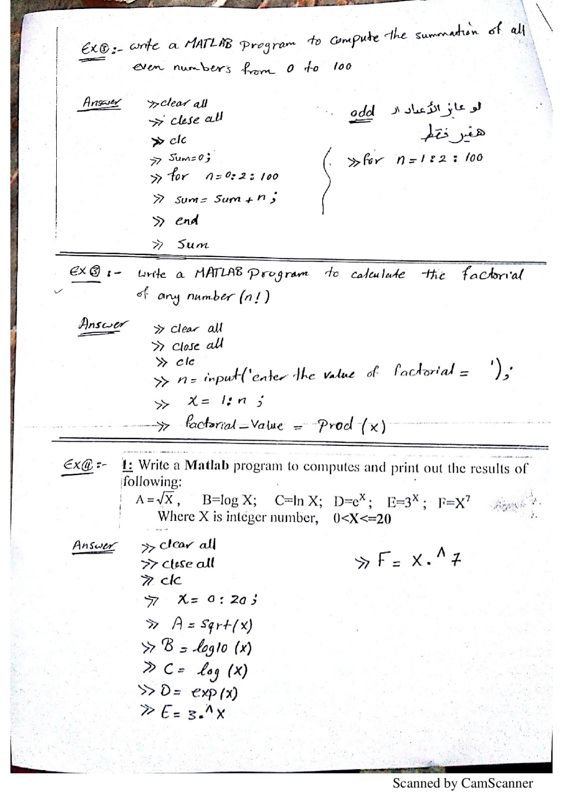 Matlab Programming Revision Examples And Problems With Their Model Answer In Editor And Command Window