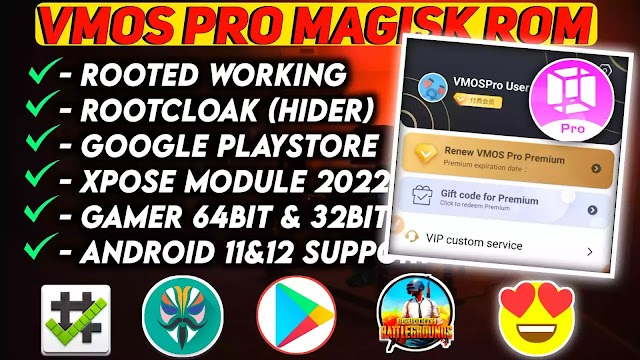 Vmos Pro 1.8.2 Vmos pro Root Magisk Manager 64 bit rom 32 bit rom