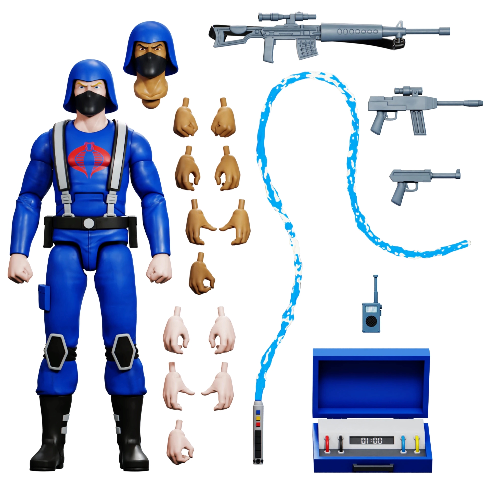 random lot 20 GI Joe Cobra figure's  Accessories different Guns sword  Weapons 