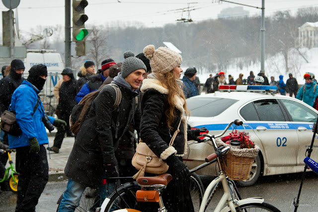 первый зимний велопарад в москве