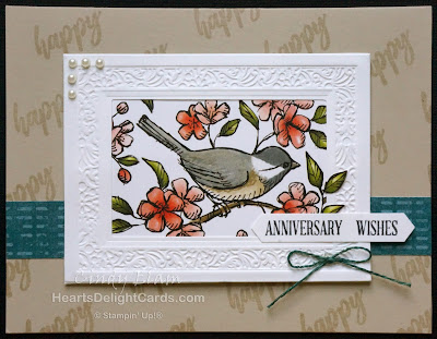 Heart's Delight Cards, Free As A Bird, Bird Ballad, SRC - Free As A Bird, Stamp Review Crew, Stitched Nested Labels Dies, Anniversary, Stampin' Up!, 2019-2020 Annual Catalog