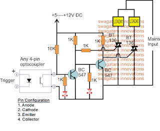 Triac SPDT Relay Circuit